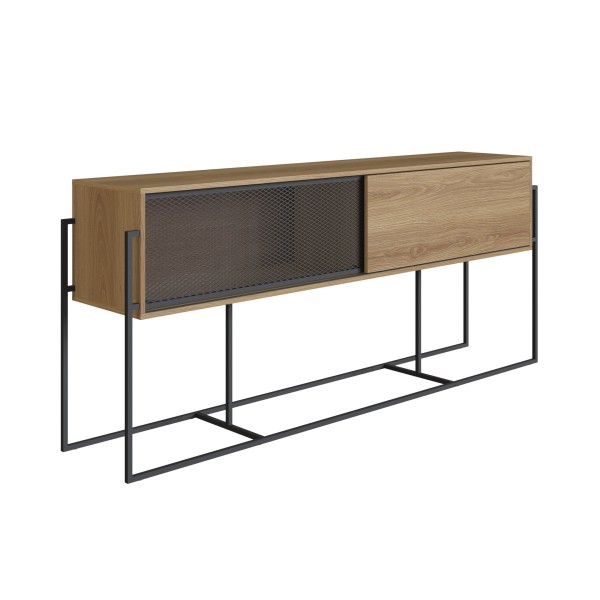 Encontraproduto.com.br - Buffet Aparador Industrial 2 Portas 188cm York Hanover/Preto