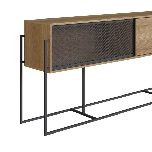 Encontraproduto.com.br - Buffet Aparador Industrial 2 Portas 188cm York Hanover/Preto