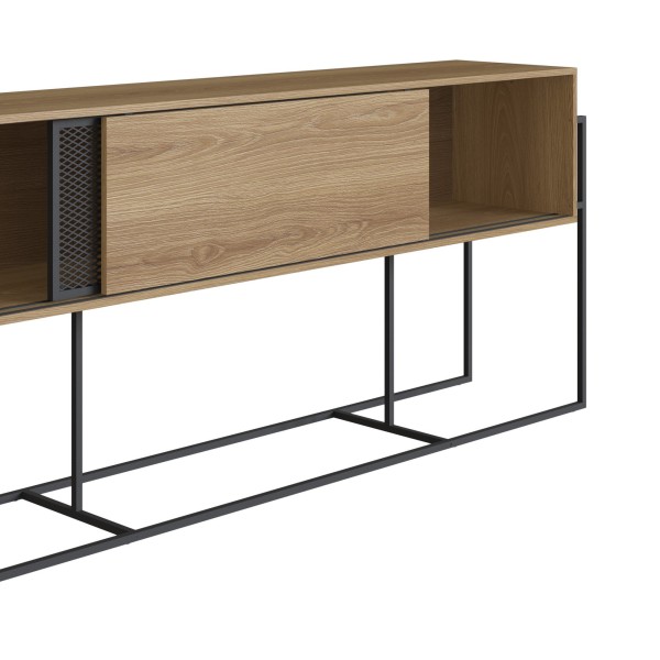 Encontraproduto.com.br - Buffet Aparador Industrial 2 Portas 188cm York Hanover/Preto