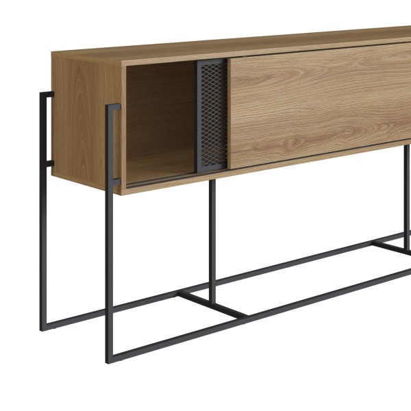 Encontraproduto.com.br - Buffet Aparador Industrial 2 Portas 188cm York Hanover/Preto
