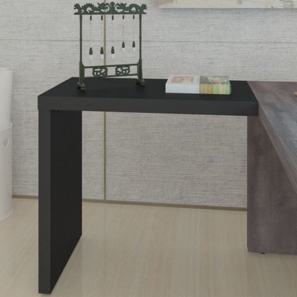 Encontraproduto.com.br - Escritório 1 Mesa Ld Mesa Apoio Charuto Preto