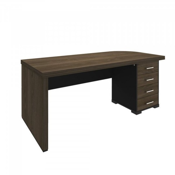 Encontraproduto.com.br - Escritório 1 Mesa Ld Mesa Apoio Charuto Preto