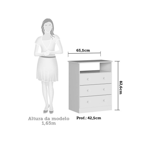 Encontraproduto.com.br - Quarto Bebê Completo Berço Guarda Roupa Cômoda Branco Brilho
