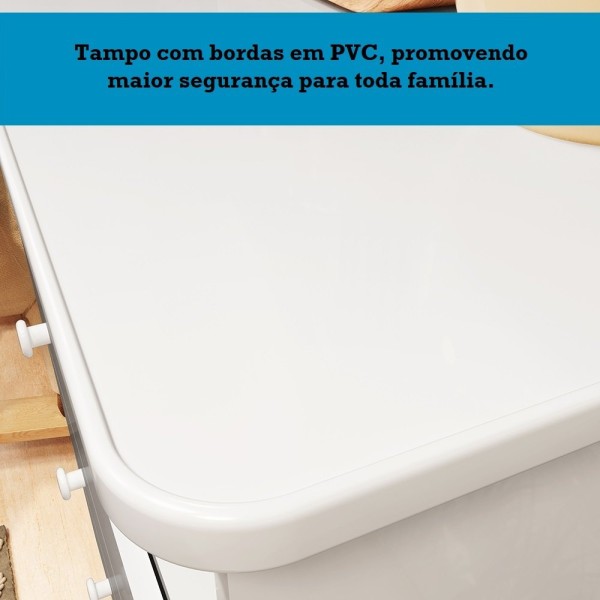 Encontraproduto.com.br - Quarto Bebê Completo Berço Guarda Roupa Cômoda Branco Brilho
