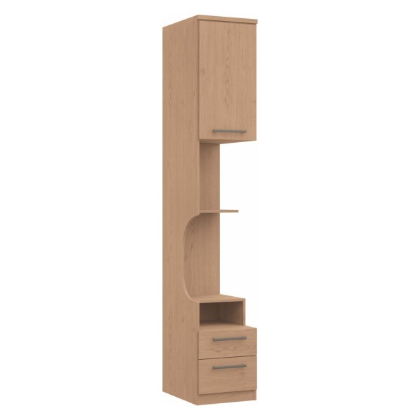 Encontraproduto.com.br - Módulo Mesa de Cabeceira 1 Porta 2 Gavetas Elegance Móveis Castro Angelin/Angelin
