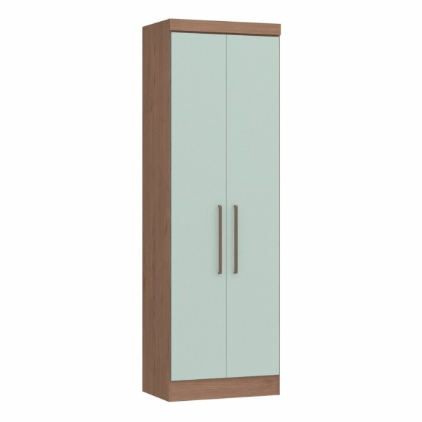 Encontraproduto.com.br - Guarda Roupa Modulado 2 Portas Infinity Móveis Castro Macadâmia/Pistache Line