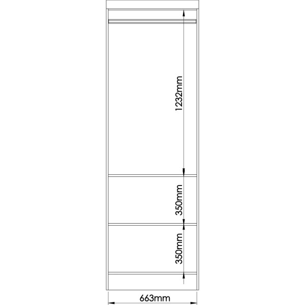 Encontraproduto.com.br - Guarda Roupa Modulado 2 Portas Infinity Móveis Castro Branco Line/Blush Line