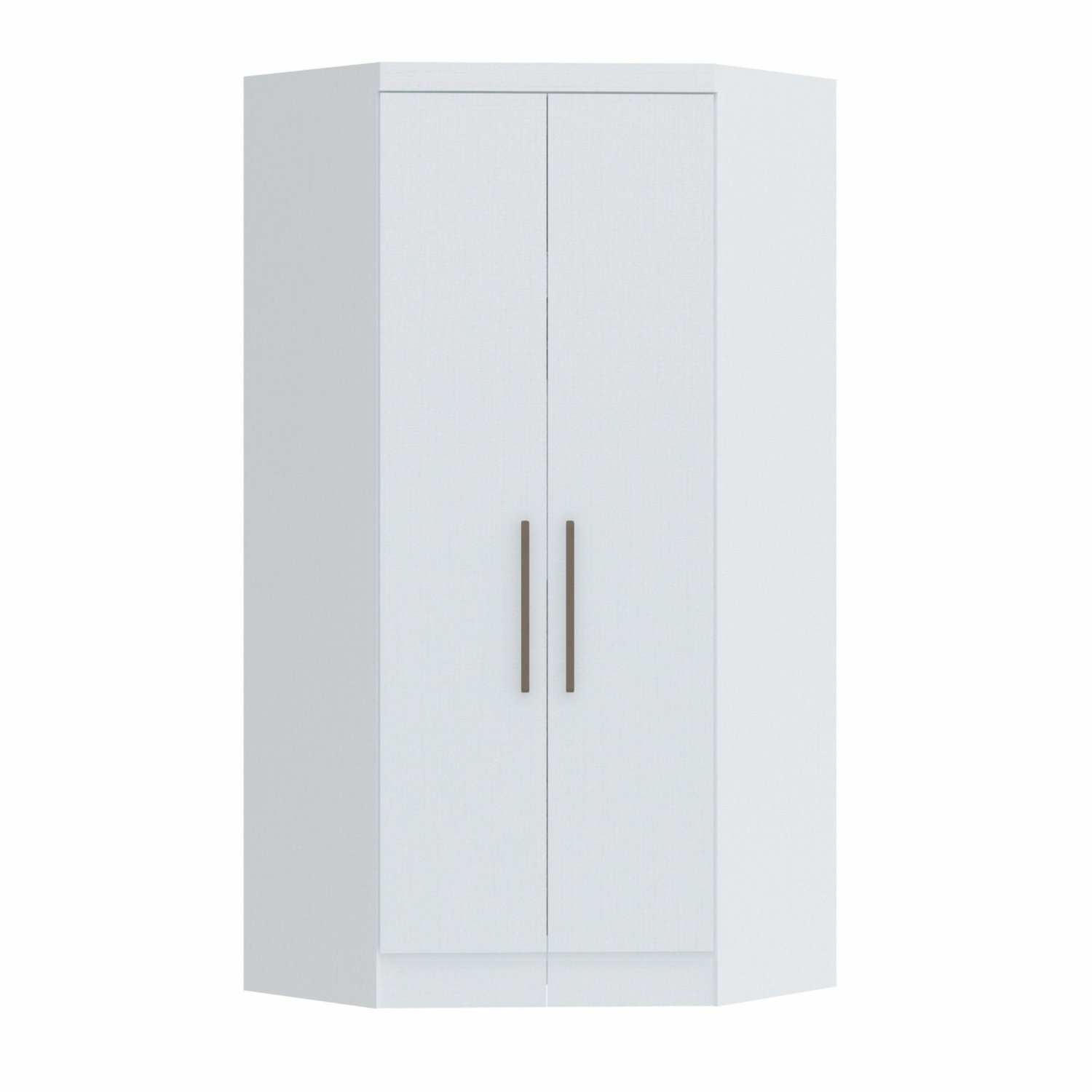 Guarda Roupa Modulado De Canto 2 Portas 2 Gavetas Closet Infinity Móveis Castro Branco Line