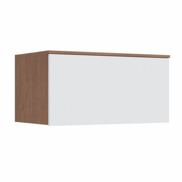 Encontraproduto.com.br - Módulo Aéreo 1 Porta Basculante Requinte+ Móveis Castro Macadâmia/Branco Line