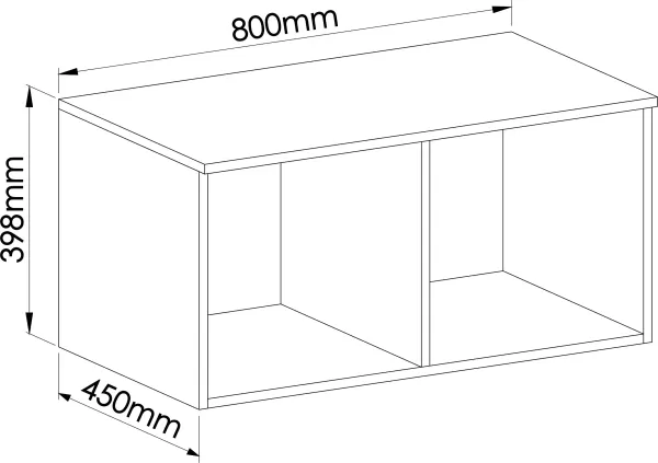 Encontraproduto.com.br - Módulo Aéreo 1 Porta Basculante Requinte+ Móveis Castro Macadâmia/Branco Line