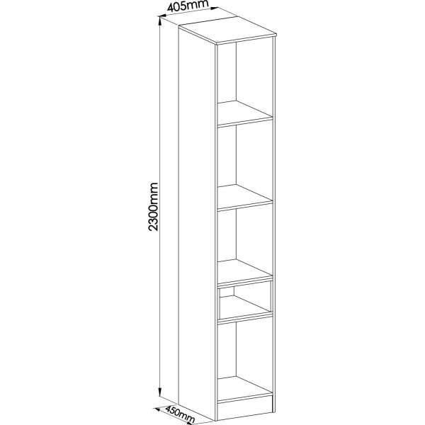 Encontraproduto.com.br - Módulo 2 Portas 1 Nicho Coringa Requinte+ Móveis Castro Branco Line/Duna Line/Macadâmia