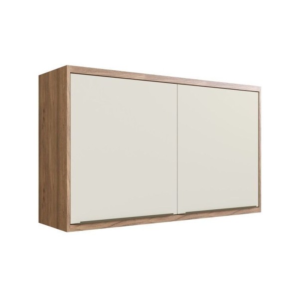 Encontraproduto.com.br - Cozinha Compacta 3 Peças 6 Portas 3 Gavetas Com Divisor De Talheres 2 Nichos Para Forno Viena Edez Louro Freijó/argila