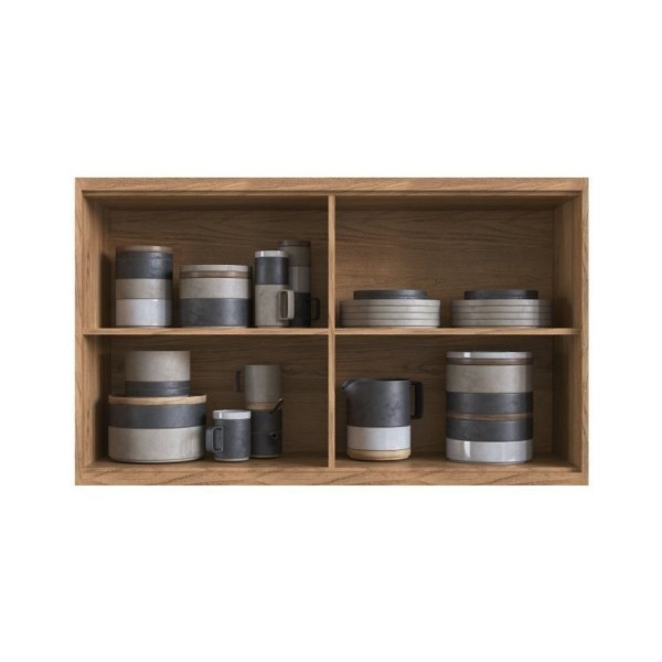 Encontraproduto.com.br - Cozinha Compacta 3 Peças 6 Portas 3 Gavetas Com Divisor De Talheres 2 Nichos Para Forno Viena Edez Louro Freijó/cinza