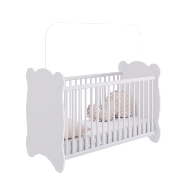 Encontraproduto.com.br - Quarto de Bebê Completo Berço com Guarda Roupa 3 Portas 2 Gavetas 2 Nichos Algodão Doce Móveis Percasa Branco/Azul