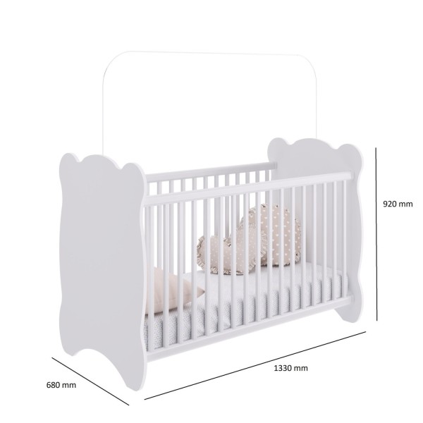 Encontraproduto.com.br - Quarto de Bebê Completo Berço com Guarda Roupa 3 Portas 2 Gavetas 2 Nichos Algodão Doce Móveis Percasa Branco/Azul