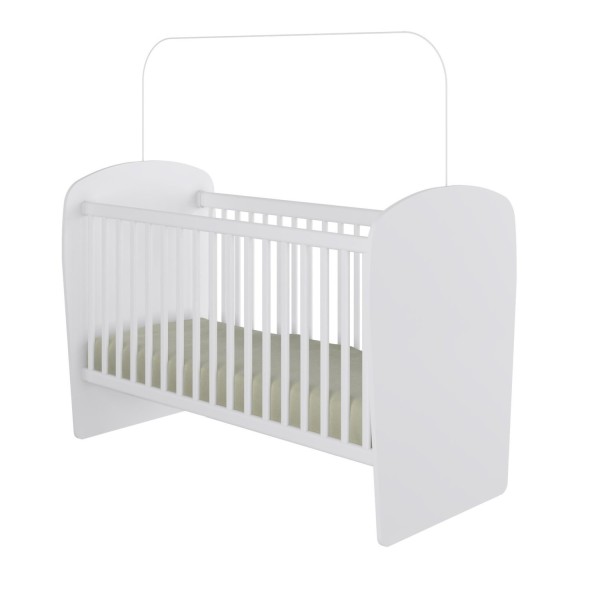 Encontraproduto.com.br - Quarto de Bebê Completo com 1 Berço 1 Cômoda 1 Guarda Roupa Arco-Íris Móveis Percasa Branco