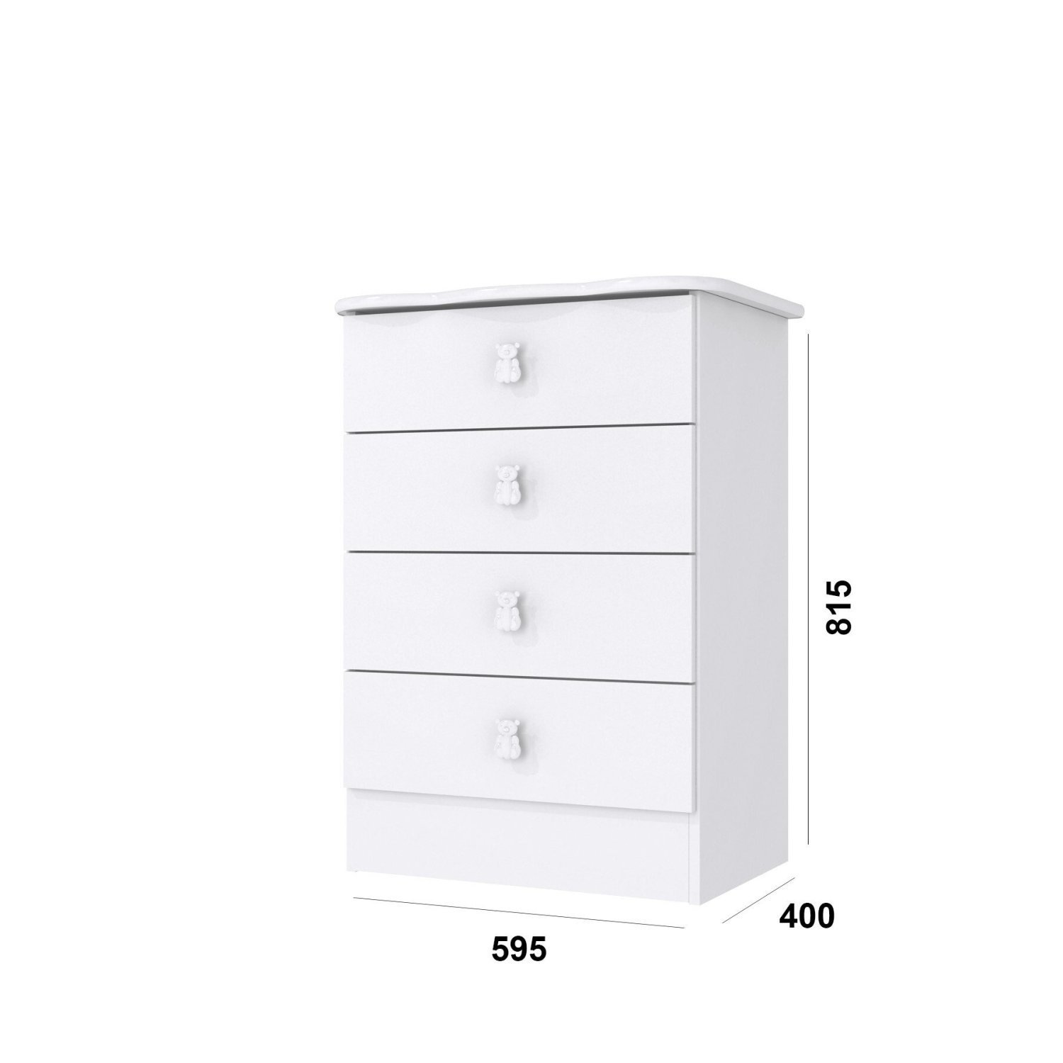 Encontraproduto.com.br - Quarto de Bebê Completo com 1 Berço 1 Cômoda 1 Guarda Roupa Arco-Íris Móveis Percasa Branco