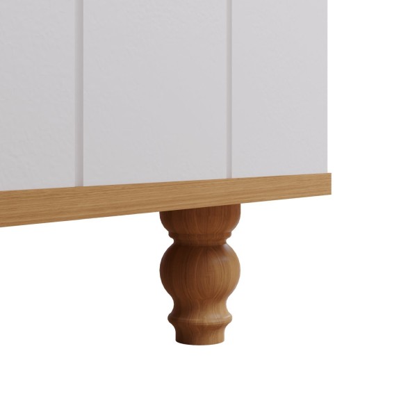 Encontraproduto.com.br - Berço com 2 Gavetas Picolé Espresso Móveis Branco/Nature