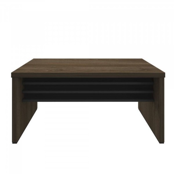 Encontraproduto.com.br - Escritório Completo 1 Mesa 160cm Com Mesa De Apoio 1 Gaveteiro Alto Artany Charuto/preto