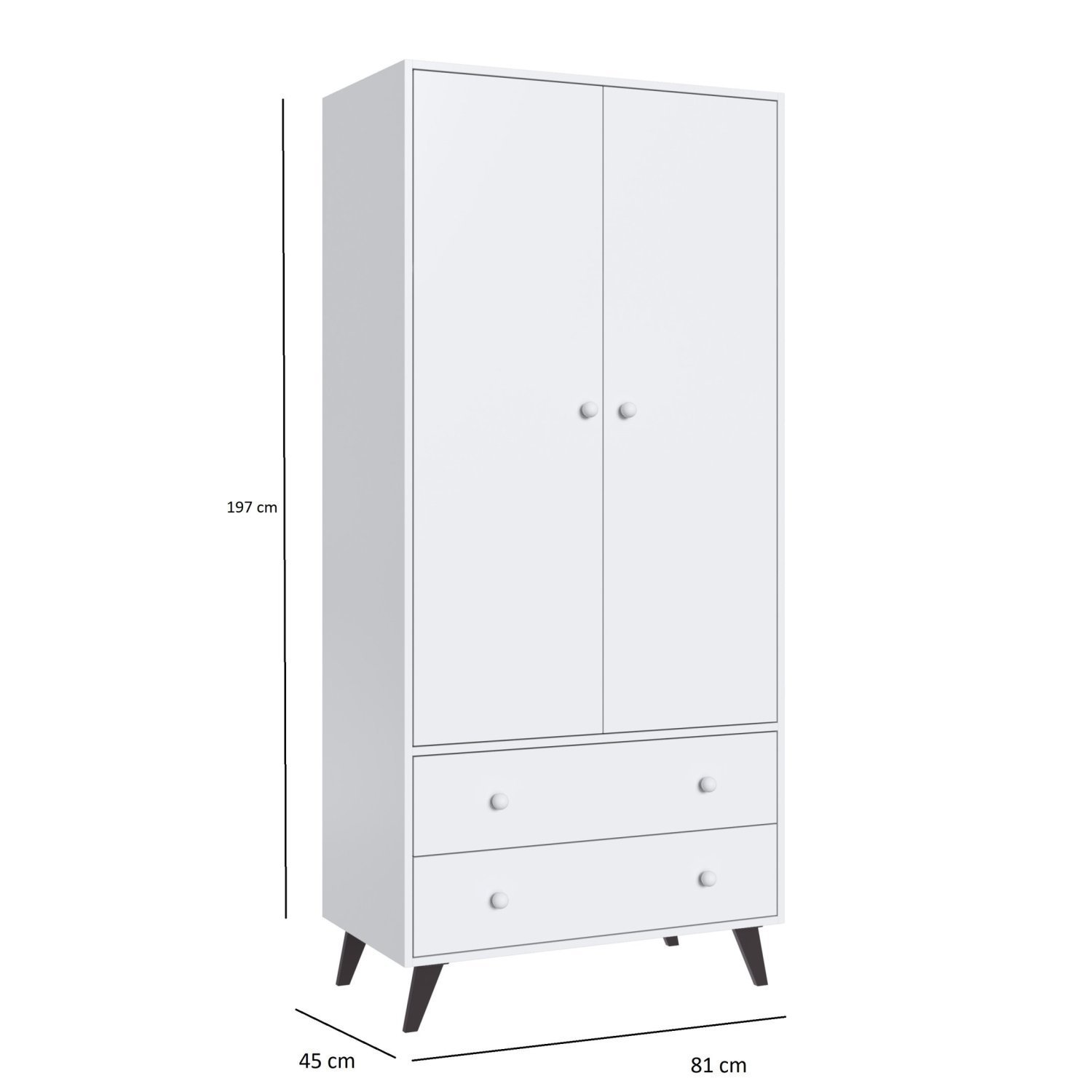 Encontraproduto.com.br - Quarto De Bebê Completo Berço Com Guarda Roupa 2 Portas 2 Gavetas Pipoca Móveis Percasa Branco
