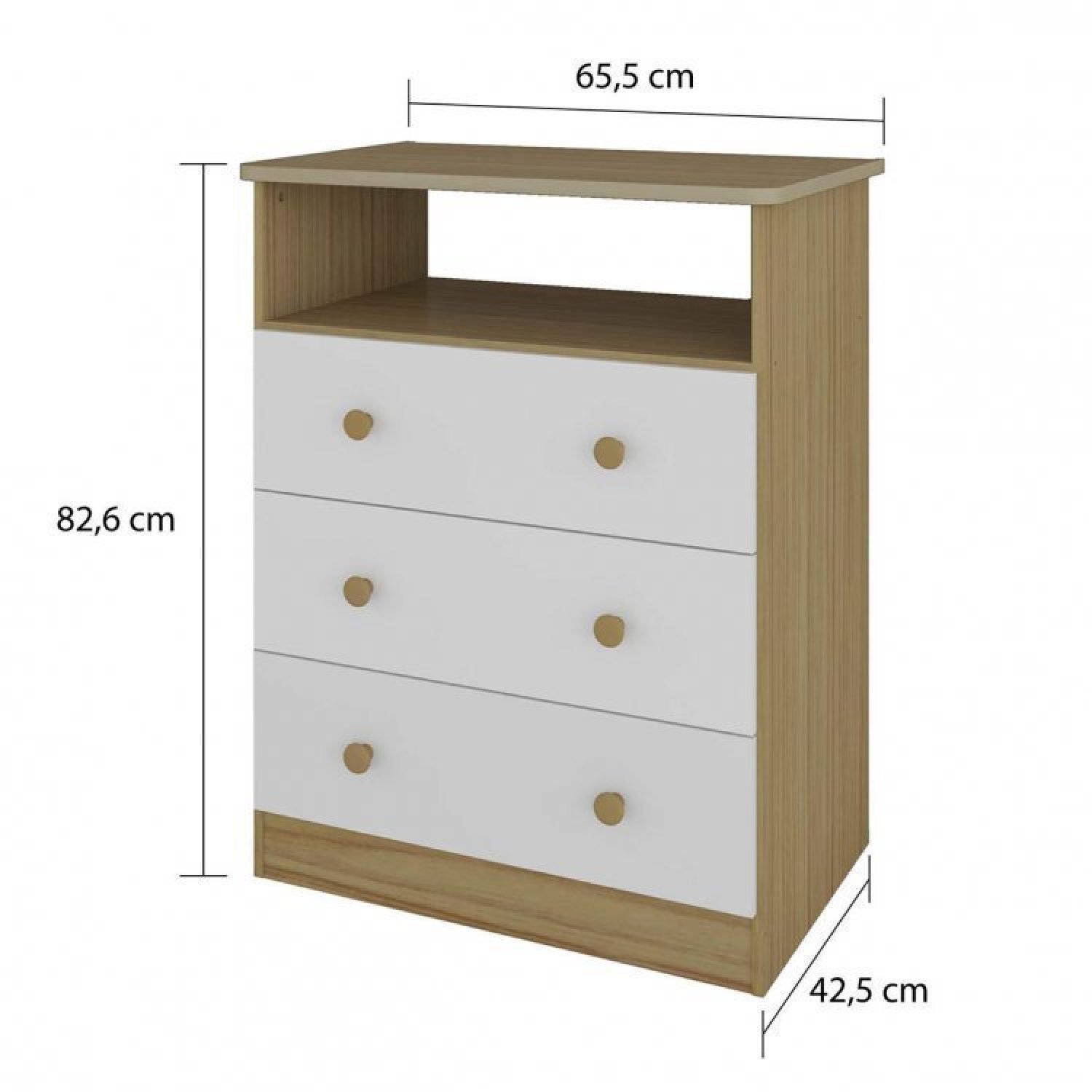 Encontraproduto.com.br - Quarto Infantil+Guarda Roupas 2pts 3gvts Branco/Carvalho