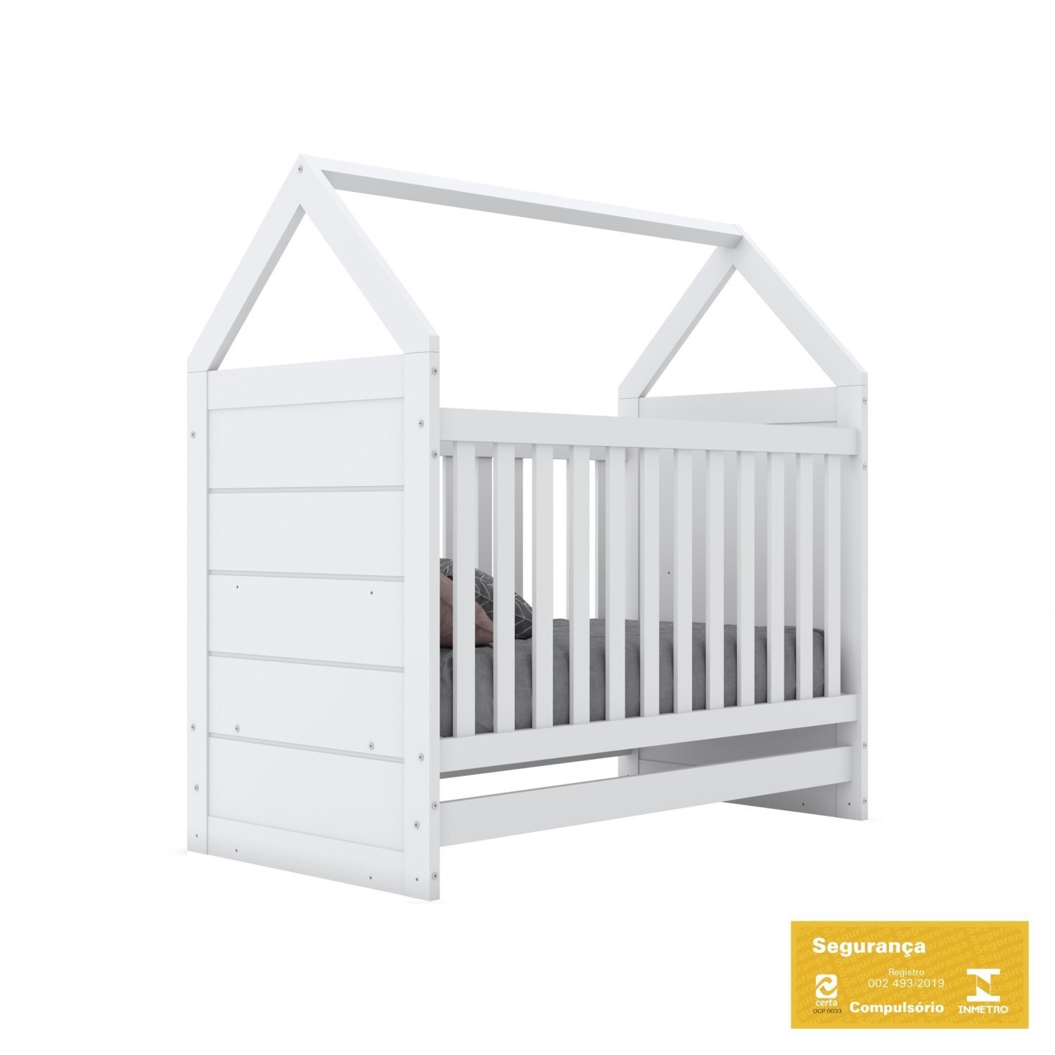 Encontraproduto.com.br - Quarto de Bebê Completo com Berço e Guarda Roupa Nova York Espresso Móveis Branco HP