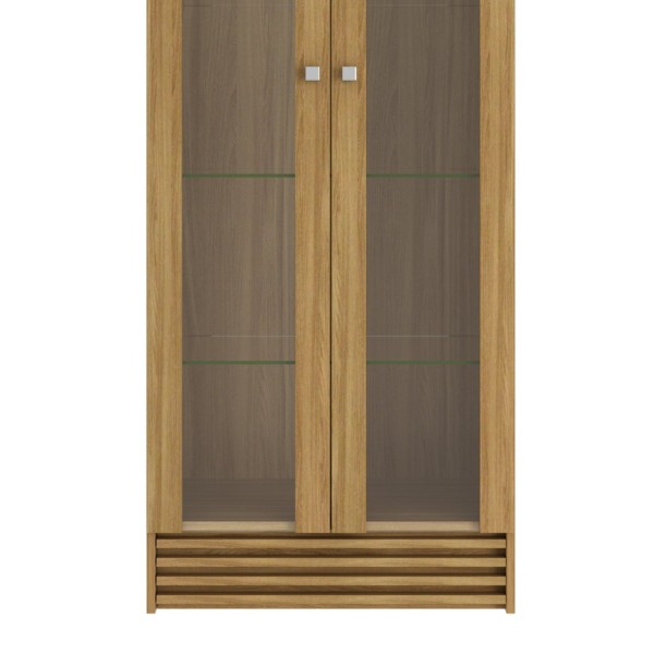 Encontraproduto.com.br - Cristaleira Com 2 Portas Em Vidro Cr6002 Natural