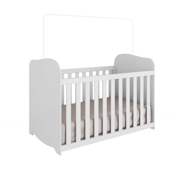 Encontraproduto.com.br - Berço Americano Simples 100% MDF Mimo Branco Brilho