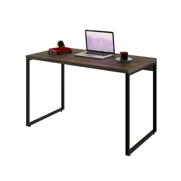 Encontraproduto.com.br - Kit Com 10 Escrivaninhas Kuadra 120Cm Estilo Industrial Compace Carvalho Dark/Preto