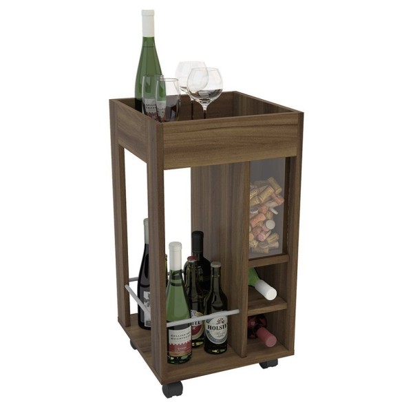 Encontraproduto.com.br - Carrinho Bar Com 2 Porta Garrafas São Luis Politorno New Avelã