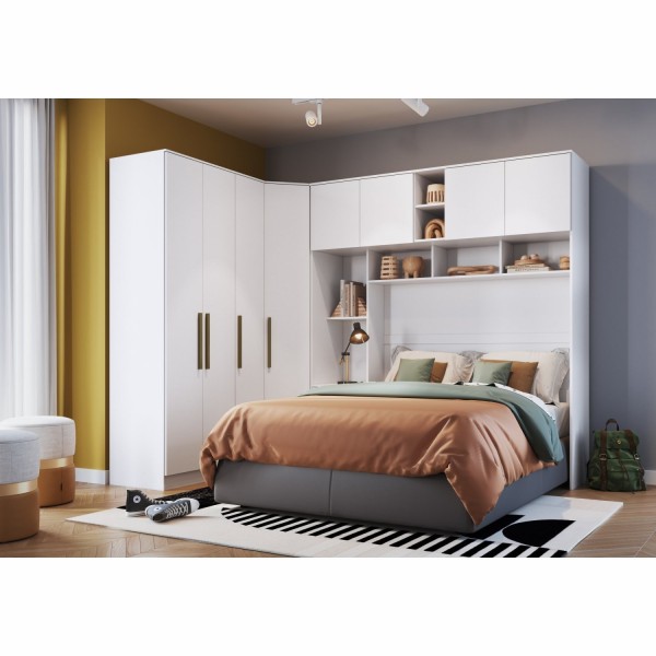 Encontraproduto.com.br - Canto Obliquo 1 Porta Wood Branco Line