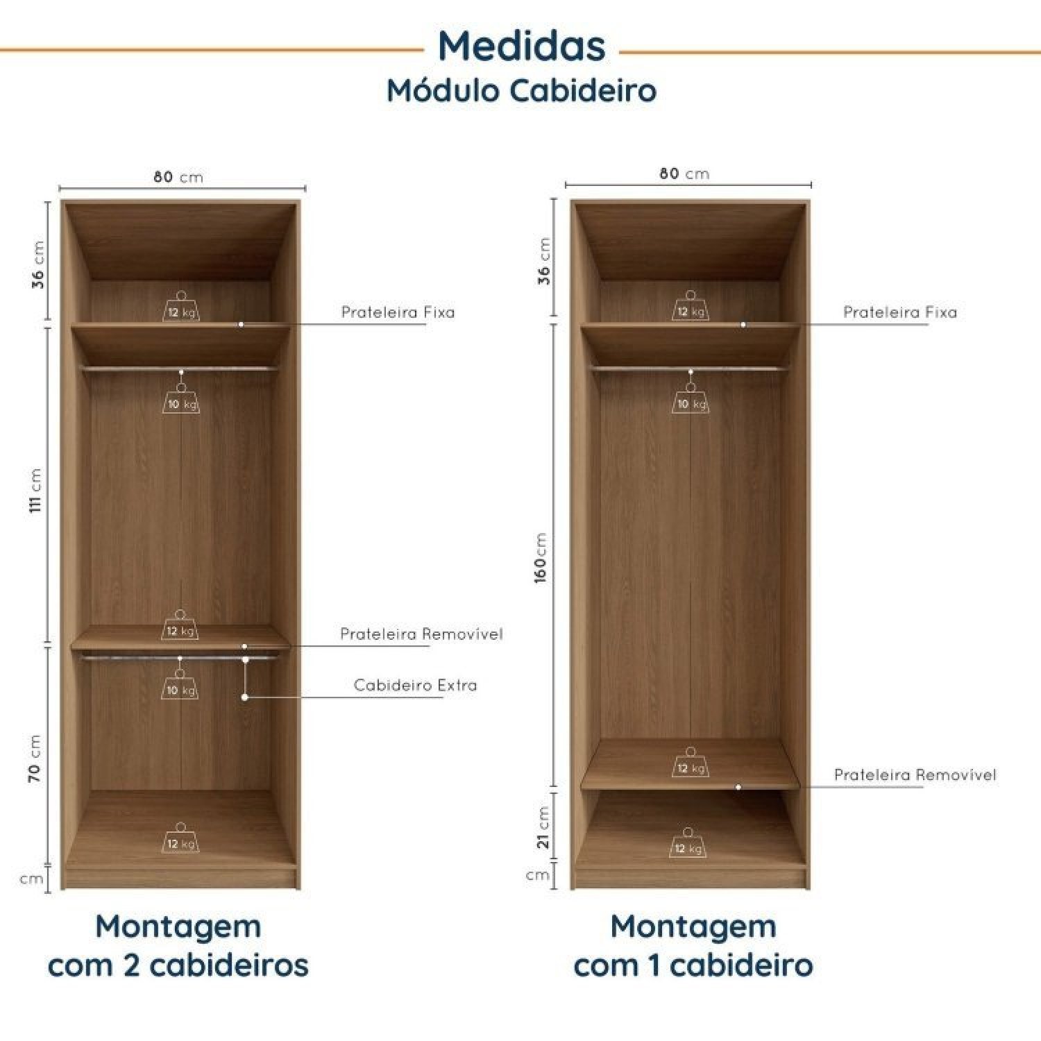 Encontraproduto.com.br - Conjunto Modulado Joy 3 Peças Cabideiros, Nicho Com 2 Gavetas E Sapateira Salmão/Avena