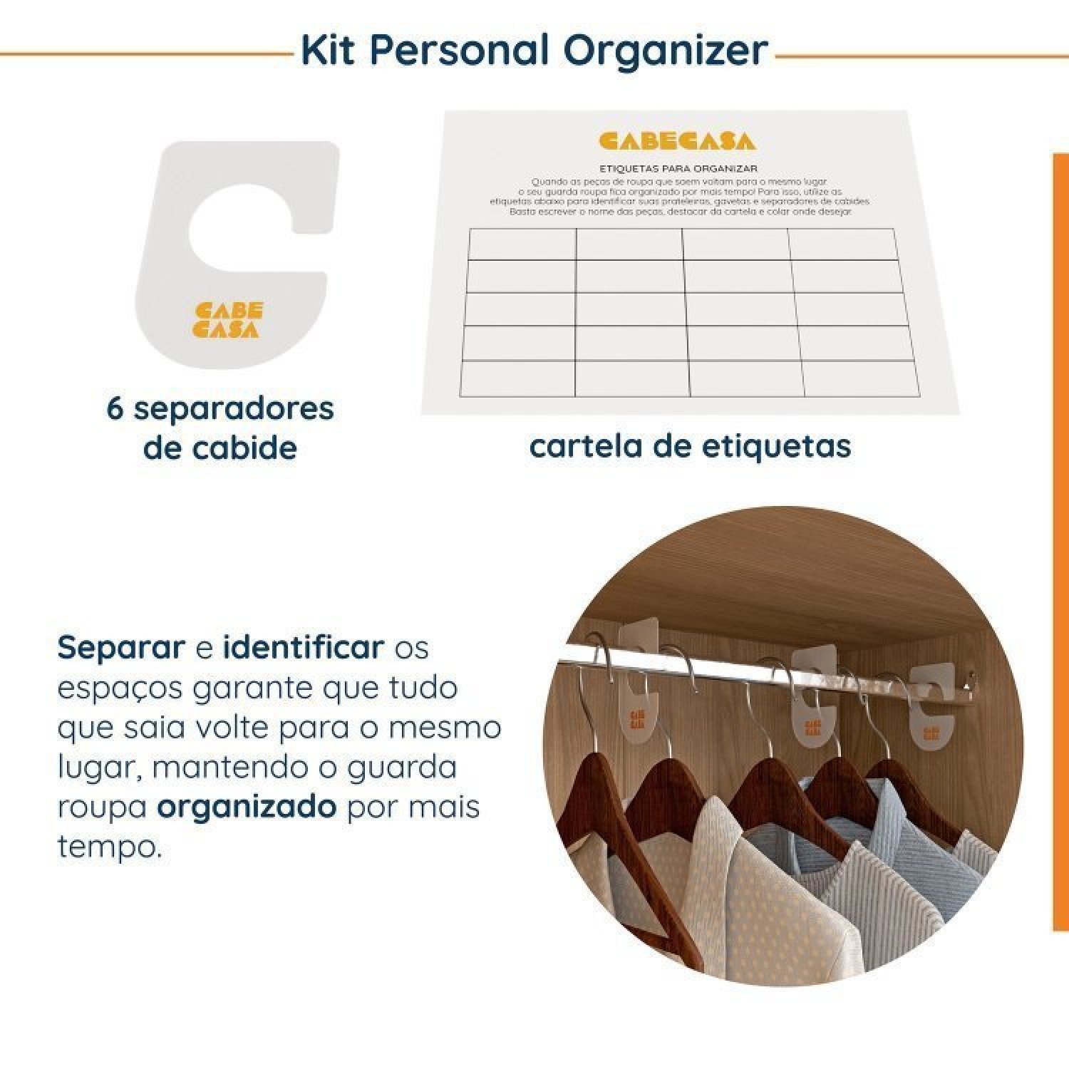 Encontraproduto.com.br - Conjunto Modulado Joy 3 Peças Cabideiros, Nicho Com 2 Gavetas E Sapateira Salmão/Avena