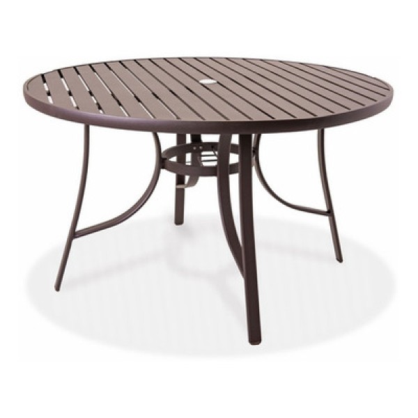 Encontraproduto.com.br - Mesa Redonda Ripada Alumínio 120Cm Porto Rico Portinaty Café