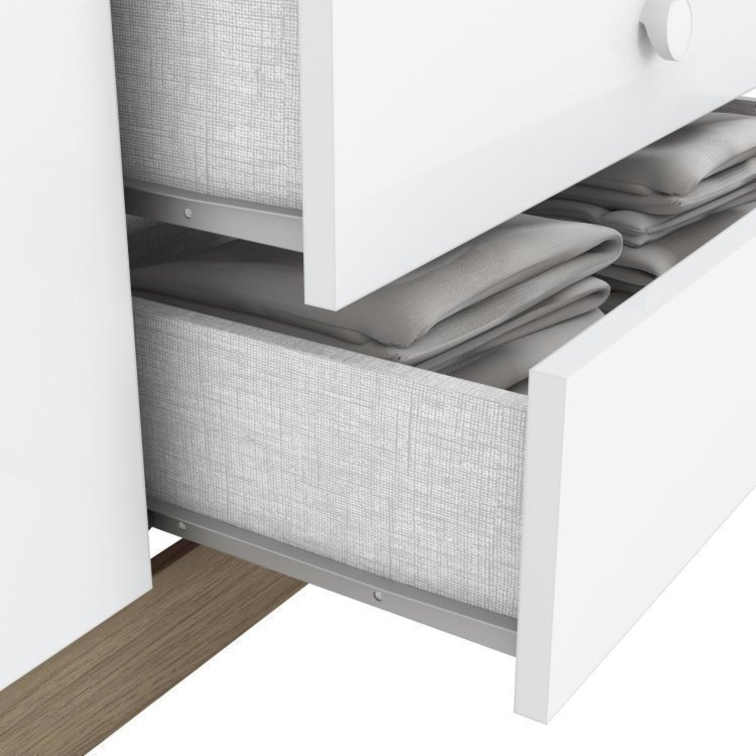 Encontraproduto.com.br - Quarto de Bebê Completo Cômoda 5 Gavetas com Berço 3 em 1 Abracadabra Espresso Móveis Branco
