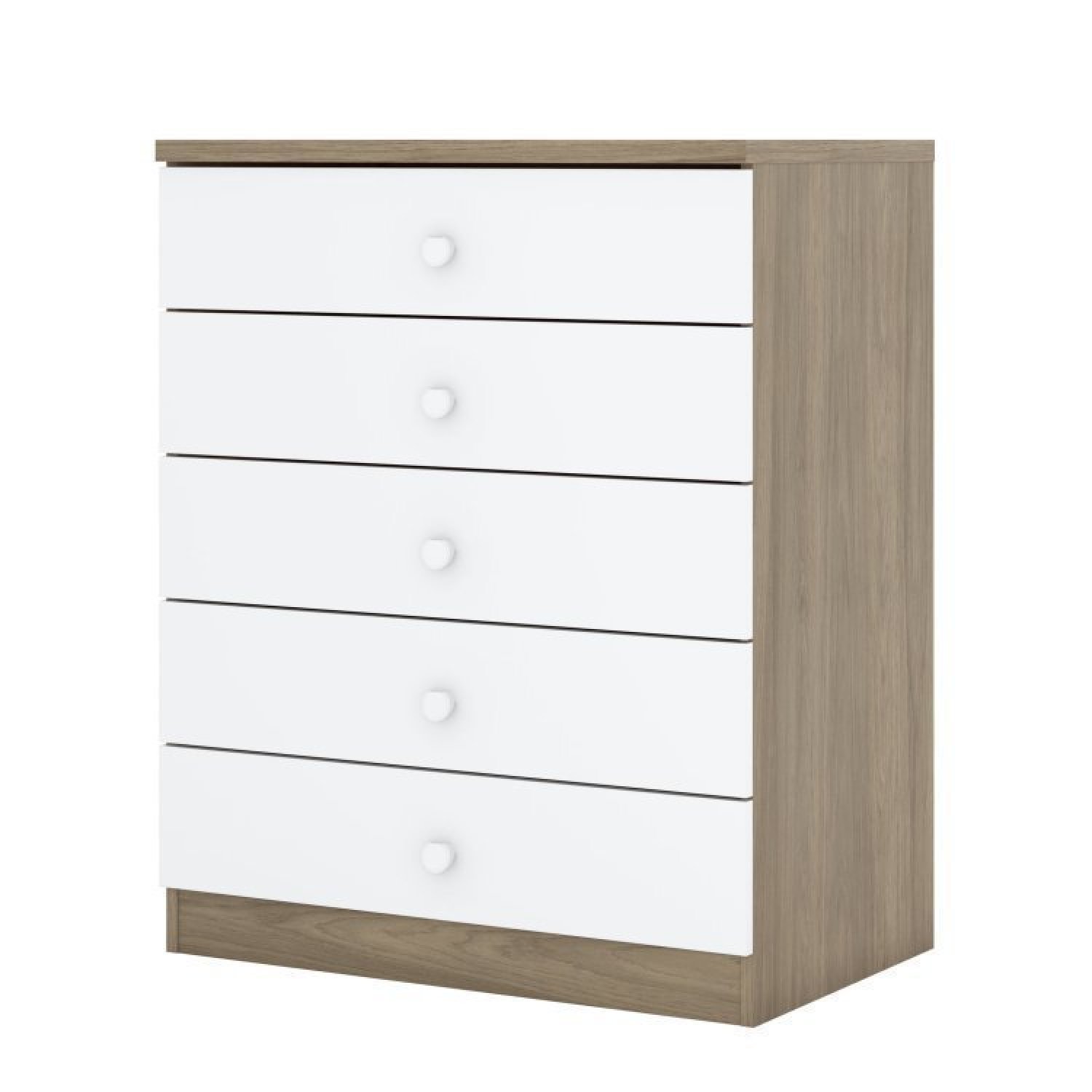 Encontraproduto.com.br - Quarto de Bebê Completo Cômoda 5 Gavetas com Berço 3 em 1 Abracadabra Espresso Móveis Rústico/Branco