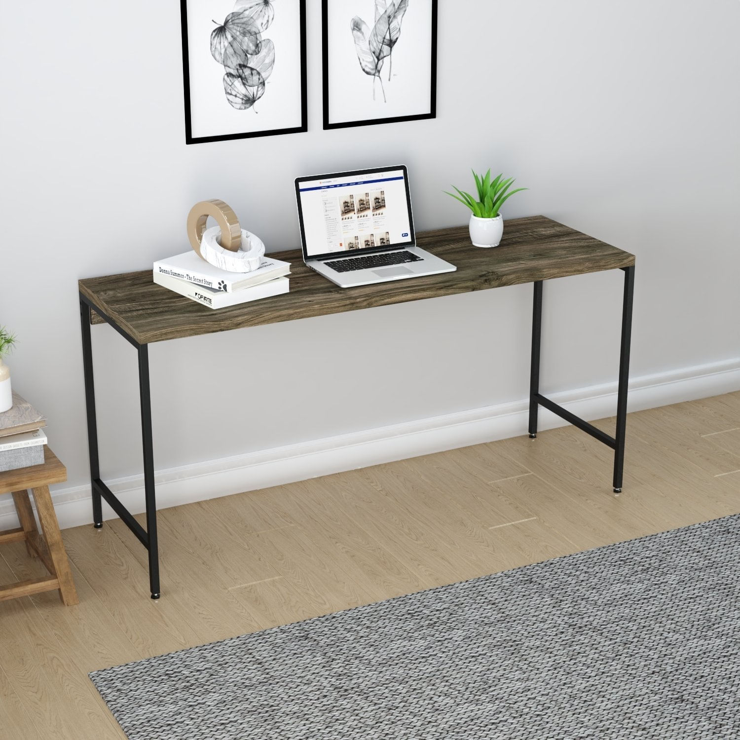 Escrivaninha Industrial 150Cm Active Yescasa Carvalho Dark
