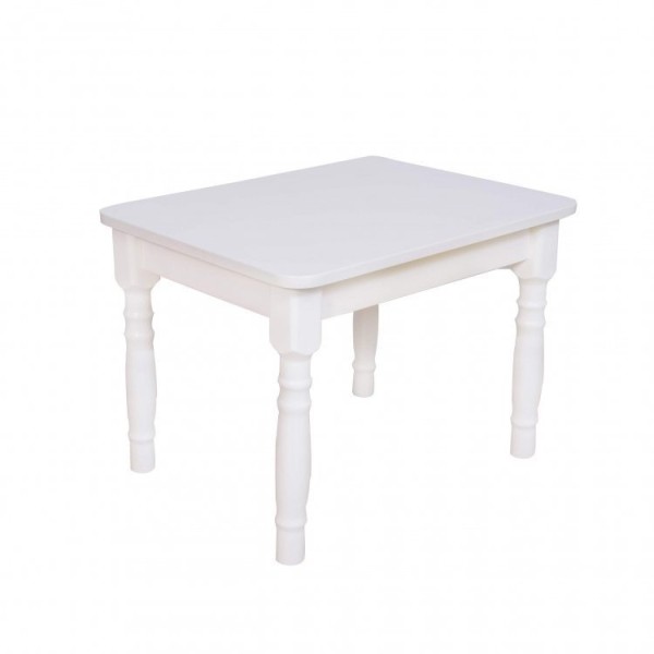 Encontraproduto.com.br - Conjunto Infantil Mesa 68x52cm com 2 Cadeiras Madeira Maciça Ecomóveis Branco/Azul