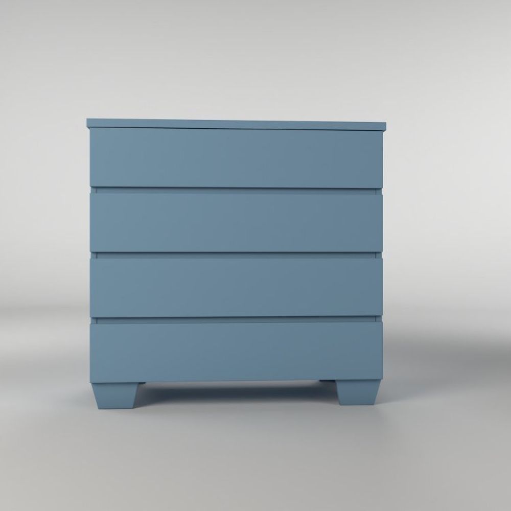 Encontraproduto.com.br - Quarto De Bebê Completo Berço 2 Em 1 Com Cômoda 4 Gavetas Nest Timber Azul