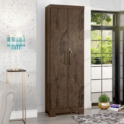 Encontraproduto.com.br - Armário Multiuso Com Rodízio 2 Porta 1 Gaveta Primor Branco/Natura