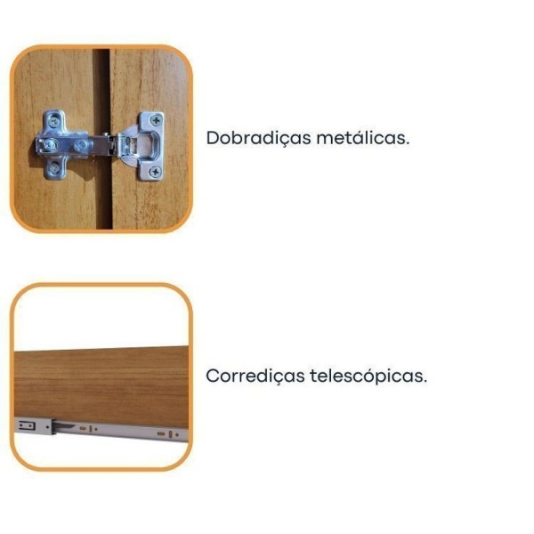 Encontraproduto.com.br - Quarto Casal Com Roupeiro 6 Portas Olimpo, Cama E Mesa De Cabeceira Tcil Móveis Cinamomo/Cinamomo