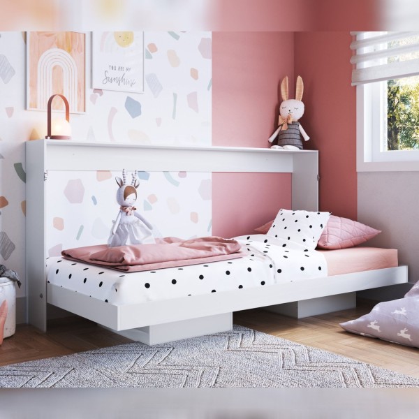 Encontraproduto.com.br - Cama Infantil/Juvenil Articulável Horizontal Solteiro Duda Branco