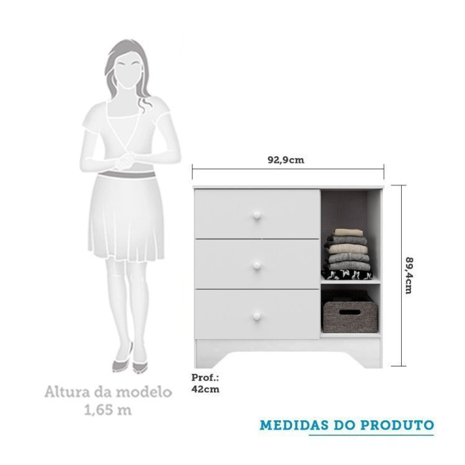 Encontraproduto.com.br - Quarto de Bebê com Berço Americano e Cômoda 1 Porta Kakau Retrô Espresso Móveis Branco Brilho