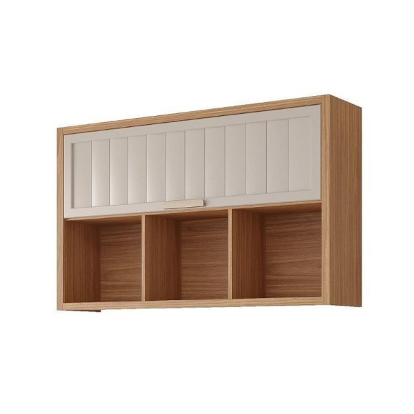 Encontraproduto.com.br - Cozinha Modulada 5 Peças 2 Nichos Para Forno Ou Micro-ondas Helen Yescasa Freijó-off White
