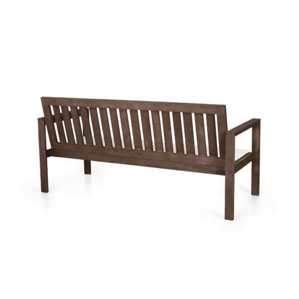 Encontraproduto.com.br - Conjunto Bancos 2 E 3 Lugares Com Almofadas E Mesa Apoio Orquídea Nogueira