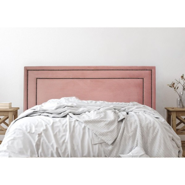 Encontraproduto.com.br - Cabeceira Queen Estofada Para Cama Box Com Tachas 160x60cm Reta Luxo Dupla Rosê/fumê