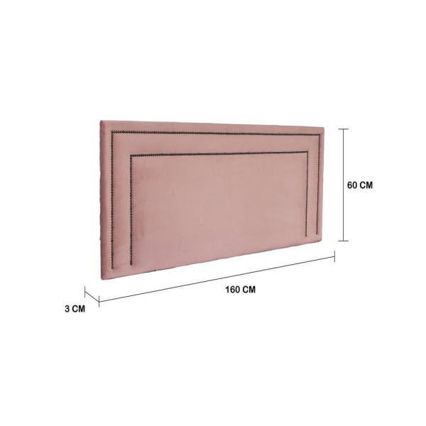 Encontraproduto.com.br - Cabeceira Queen Estofada Para Cama Box Com Tachas 160x60cm Reta Luxo Dupla Rosê/fumê