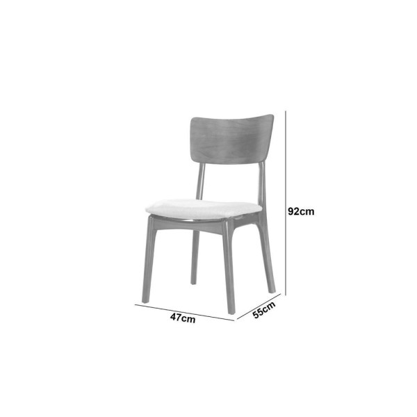 Encontraproduto.com.br - Mesa De Jantar Tampo De Madeira Topazio Com 6 Cadeiras Ravena Cinamomo Imbuia/off White