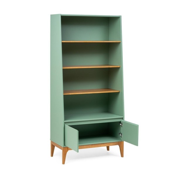 Encontraproduto.com.br - Estante 2 Portas Sálvia 80cm Bento Yescasa Sálvia/amêndoa