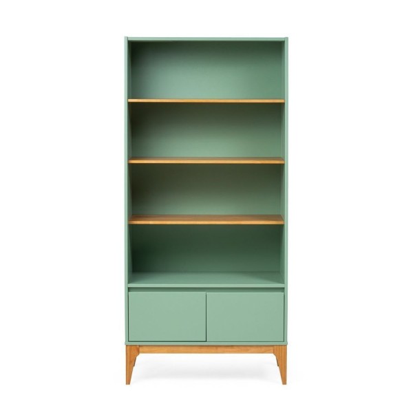 Encontraproduto.com.br - Estante 2 Portas Sálvia 80cm Bento Yescasa Sálvia/amêndoa